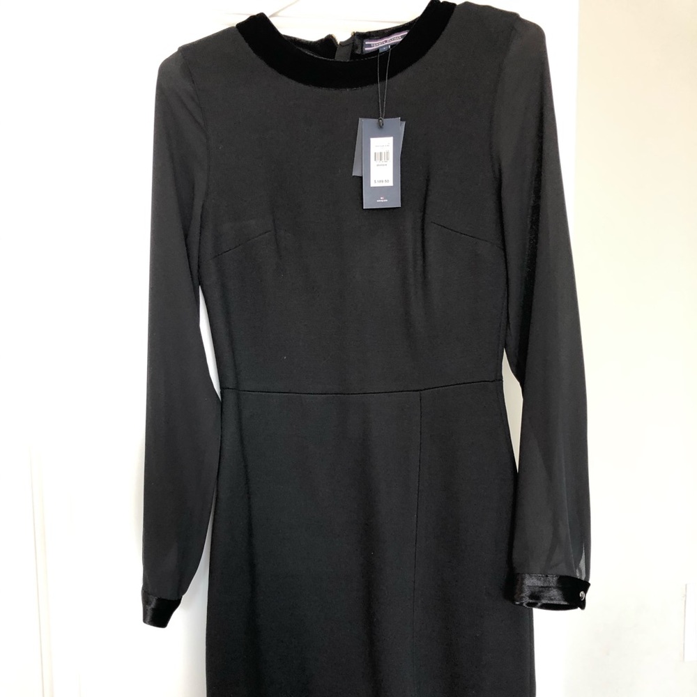 Tommy Hilfiger black dress with mesh sleeves